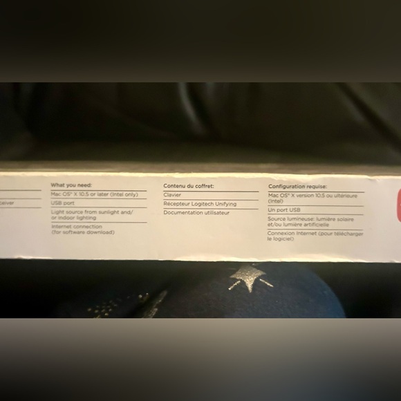 **NIB - Logitech Wireless Solar Keyboard For Mac
K750 -2.4 GHz Silver •Unused! - Picture 8 of 12